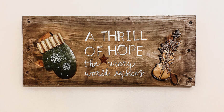 Wooden Christmas sign