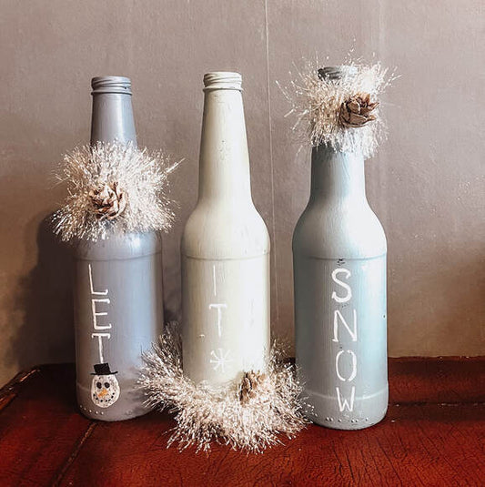 “Let it snow” vases