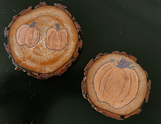 Pumpkin coasters