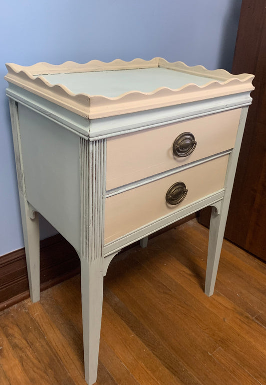 Scalloped end table